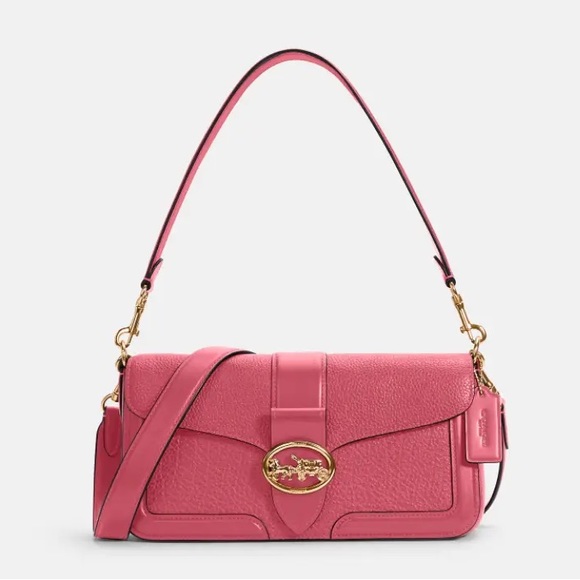 Coach Handbags - Genuine COACH Georgie Leather Shoulder Bag In Strawberry Pink